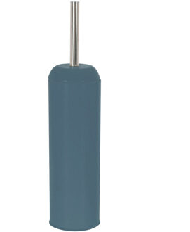 Excellent Houseware Toiletborstel met houder - rond - navy - 40cm