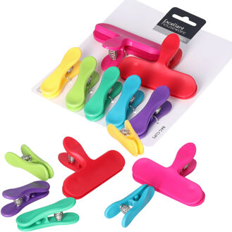 Excellent Houseware vershoudklemmen/vershoudclips - 14x - multicolor - kunststof