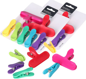 Excellent Houseware vershoudklemmen/vershoudclips - 21x - multicolor - kunststof