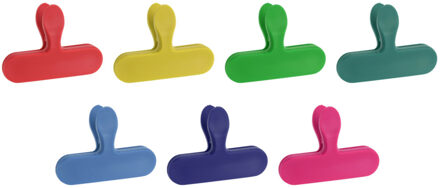 Excellent Houseware vershoudklemmen/vershoudclips - 7x - multicolor - kunststof - Vershoudknijpers