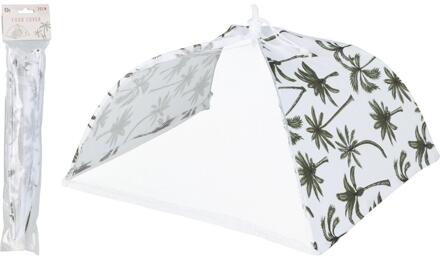 Excellent Houseware Vliegenkap Ø30cm palm design wit