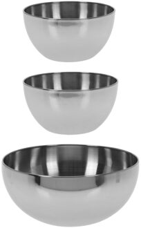 Excellent Houseware voedsel/serveerschalen set - RVS - D24/D13 cm