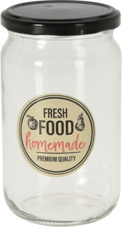 Excellent Houseware Voorraadpot/weckpot 720 ml glas met metalen schroefdeksel