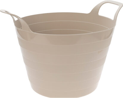 Excellent Houseware wasmand - beige - 30 liter - kunststof