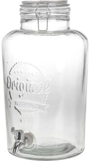 Excellent Houseware Water/Limonade/Drankjes dispenser - Extra groot - Glas - 8 liter - met tapkraantje