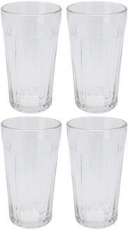 Excellent Houseware Waterglazen/Cocktailglazen - 4x - 350 ml - vaatwasserbestendig - Longdrinkglazen Transparant