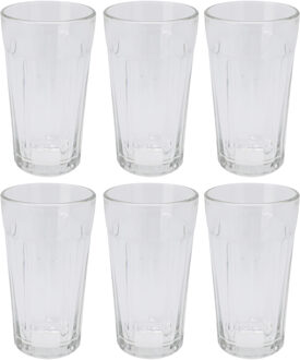 Excellent Houseware Waterglazen/Cocktailglazen - 6x - 350 ml - vaatwasserbestendig - Longdrinkglazen Transparant