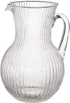 Excellent Houseware waterkan Aqua - transparant - glas - 1,5L - limonadekan - schenkkan - karaf