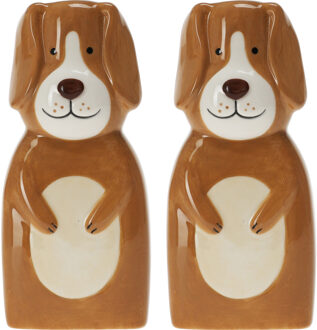 Excellent Houseware Waterverdamper radiator - 2x - hond - kunststeen - kinderkamer - 18 cm - luchtbevochtiger