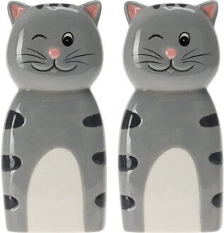 Excellent Houseware Waterverdamper radiator - 2x - kat - kunststeen - kinderkamer - 18 cm - luchtbevochtiger