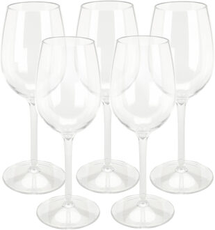Excellent Houseware Wijnglas - 10x - transparant - kunststof - 330 ml