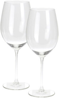 Excellent Houseware Wijnglazen - 12x stuks - glas - 540 ml - rode wijnglazen