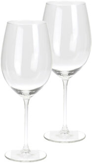 Excellent Houseware Wijnglazen - 16x stuks - glas - 540 ml - rode wijnglazen