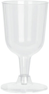 Excellent Houseware Wijnglazen - 4x - transparant - kunststof - 160ml - herbruikbaar wijnglas
