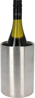 Excellent Houseware Wijnkoeler/champagnekoeler - D13 x H20 cm - dubbelwandig - RVS