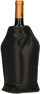 Excellent Houseware Wijnkoeler/flessenkoeler/koelhoudhoes flesjes - zwart - 15 x 22 cm