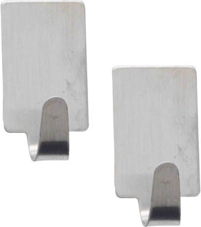 Excellent Houseware Zelfklevende haakjes rvs keuken/badkamer/kleding/ophang - set 18x