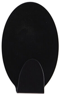 Excellent Houseware Zelfklevende haakjes rvs keuken/badkamer/kleding/ophang - zwart - 4x