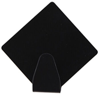 Excellent Houseware Zelfklevende haakjes rvs keuken/badkamer/kleding/ophang - zwart - 4x