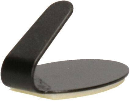 Excellent Houseware Zelfklevende haakjes zwart rvs keuken/badkamer/kleding/ophang - set 6x - Handdoekhaakjes