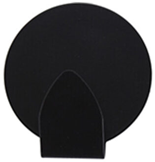 Excellent Houseware Zelfklevende ophang haakjes - zwart - 2x stuks - rvs