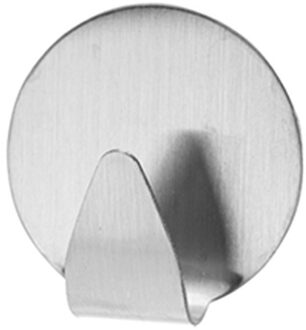 Excellent Houseware Zelfklevende rvs haakjes - rond - 2x stuks - 5 cm