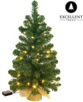 Excellent Trees Excellent Trees® Jarbo Green 75 cm - Mini Kerstboom met 55 LED Lampen Groen