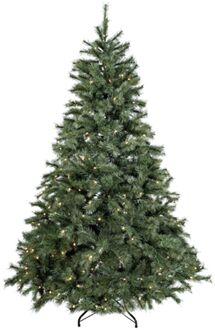 Excellent Trees® Elverum Frosted 210 cm Kerstboom met Verlichting met Mobiele App Groen