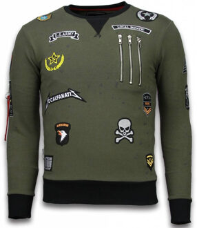 Exclusief Basic Embroidery - Sweater Patches - Groen - Maten: L