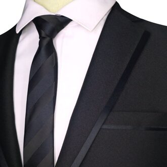 Exclusieve 59 "Lange 5 Cm Mens Skinny Ties Black Polyester Zijde Strepen Stippen Jacquard Smalle Slim Stropdas Man hals Tie Party wide stripes