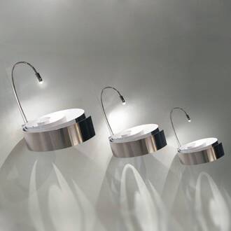 Exclusieve wandlamp Spirale, 35 cm zilver, wit