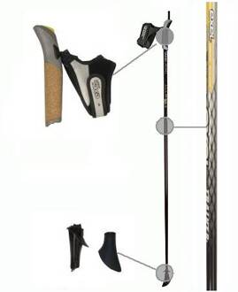 Exel Nordic Walking Stokken 130 Midden grijs