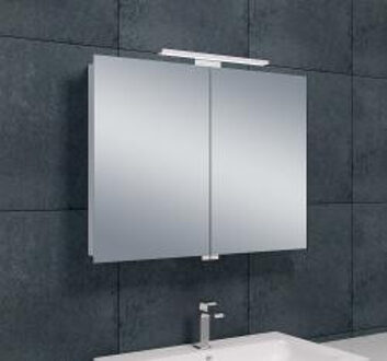 Exellence Bright Lucia luxe spiegelkast 80x60cm met LED verlichting aluminium