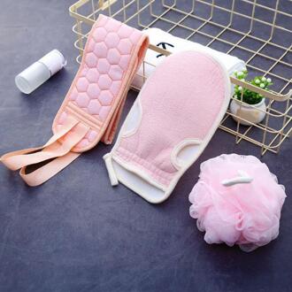 Exfoliërende Handschoenen, Body Scrub Scrubbers Voor Gebruik In Douche Of Bad, Diepe Peeling Handschoen, premium Scrub Wassen Mitt Dropshi roze