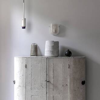 Exhaust hanglamp grijs/gebrand steengrijs, staal gebrand