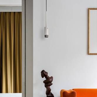 Exhaust hanglamp grijs/rood messing steengrijs, donkergrijs