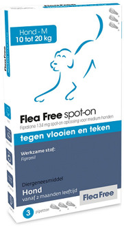 Exil flea free spot-on 10 tot 20 kg - 1 st à 3 Pipetten