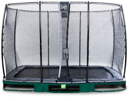 "EXIT Elegant Inground Trampoline 214 x 366 cm met Veiligheidsnet " Groen