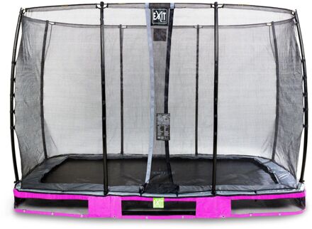 "EXIT Elegant Inground Trampoline 214 x 366 cm met Veiligheidsnet " Paars