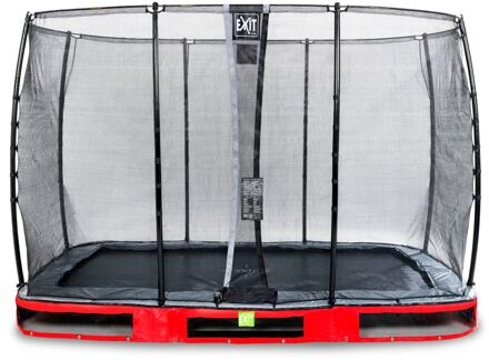 "EXIT Elegant Inground Trampoline 214 x 366 cm met Veiligheidsnet " Rood