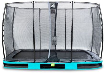 "EXIT Elegant Inground Trampoline 244 x 427 cm met Veiligheidsnet " Blauw