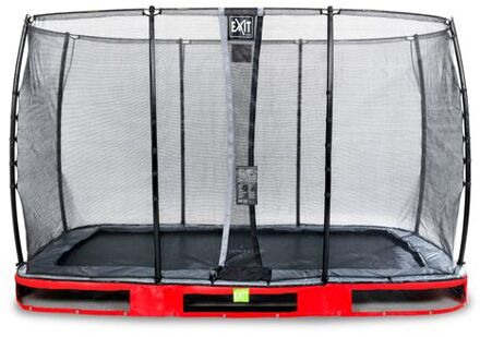 "EXIT Elegant Inground Trampoline 244 x 427 cm met Veiligheidsnet " Rood