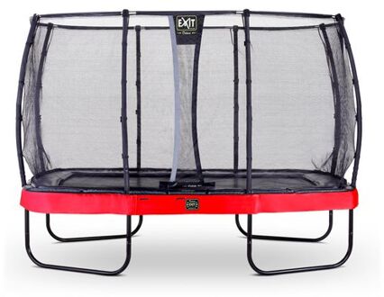 EXIT Elegant Premium Trampoline 244 x 427 cm met Deluxe Veiligheidsnet Rood