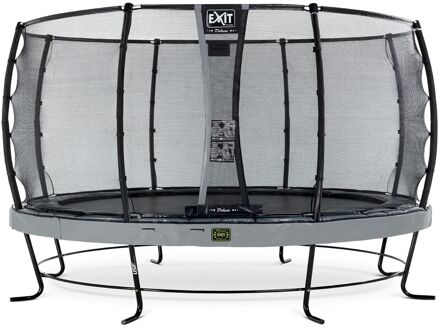 EXIT Elegant Premium Trampoline Ø 427 cm met Deluxe Veiligheidsnet Grijs