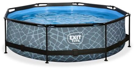 EXIT Stone Zwembad met filterpomp Grijs
