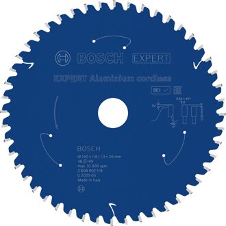 EXPERT Aluminium cordless Cirkelzaagblad | 150 x 1,8/1,3 x 20 mm | T48 - 2608902118
