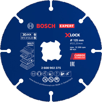 EXPERT Carbide Multi Wheel X-LOCK Doorslijpschijf 125 mm | 22,23 mm | 10 stuks - 2608902377