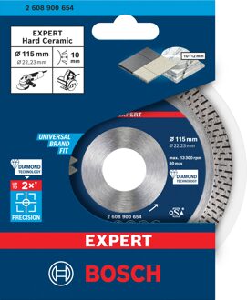 EXPERT Hard Ceramic diamantdoorslijpschijf 115 x 22 |23 x 1 |4 x 10 mm - 2608900654