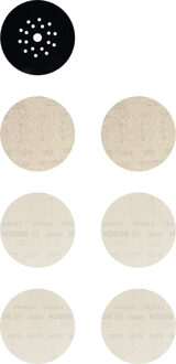 EXPERT M480 Schuurnetset 225 mm, K 80/120/180/ Padbeschermer, 7-delig - 2608901667