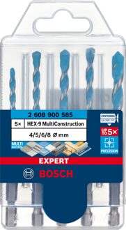 Expert MultiConstruction HEX-9 boor 4/5/6/6/8 mm 5-delig - 1 stuk(s) - 2608900585